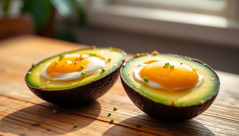 avocado filled with egg