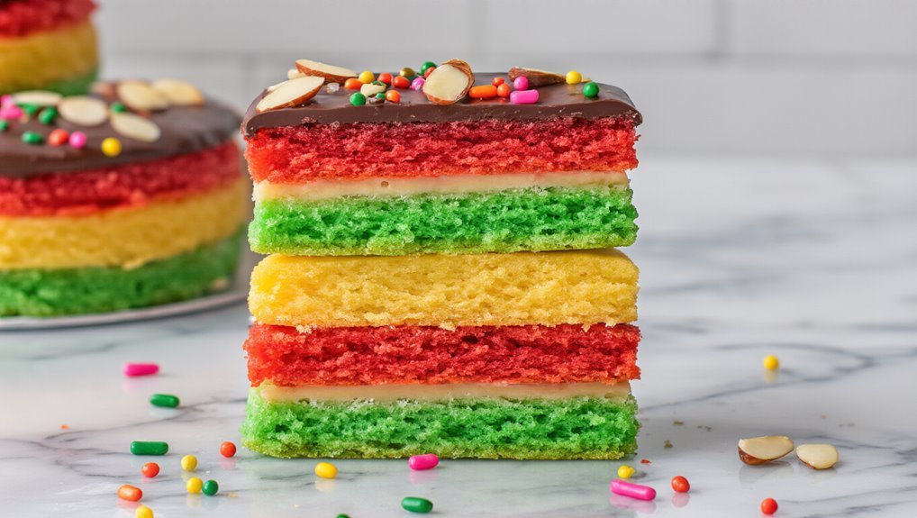 bake colorful layered cakes