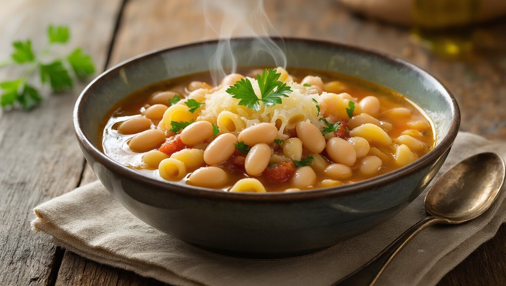 delicious pasta and beans