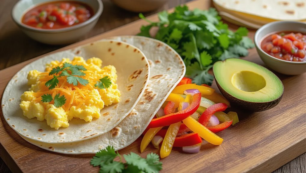 assemble your breakfast burritos