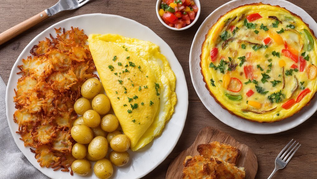breakfast with tasty potatoes