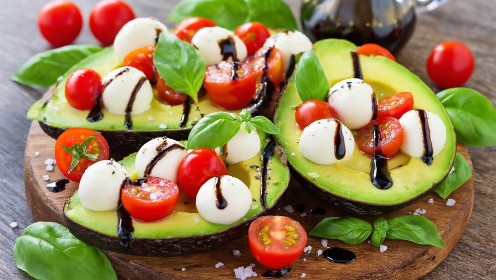 caprese stuffed avocados recipe