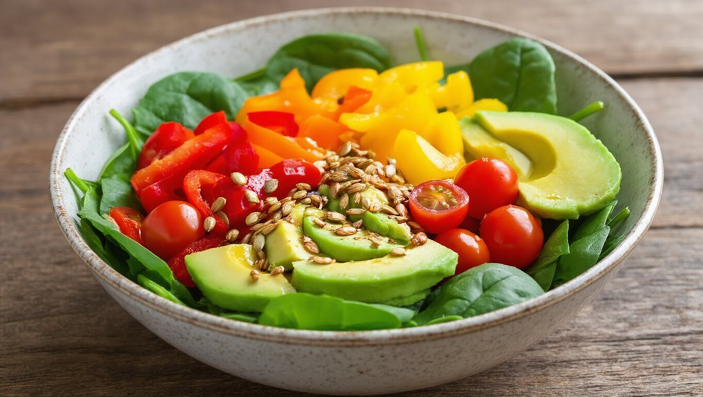 colorful veggie lunch bowls