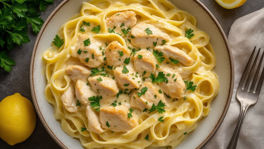 combine pasta with sauce