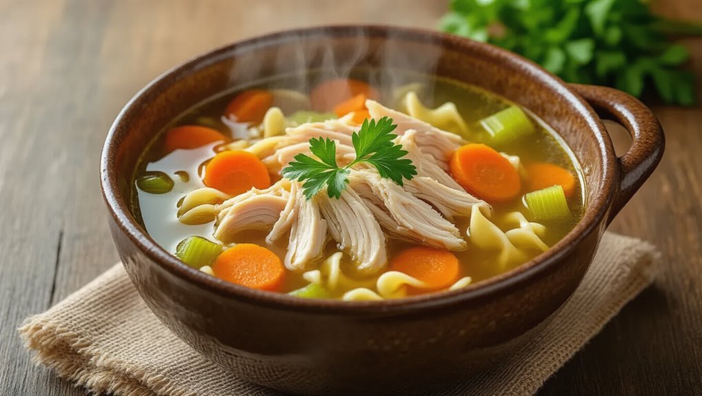 comforting chicken noodle soup