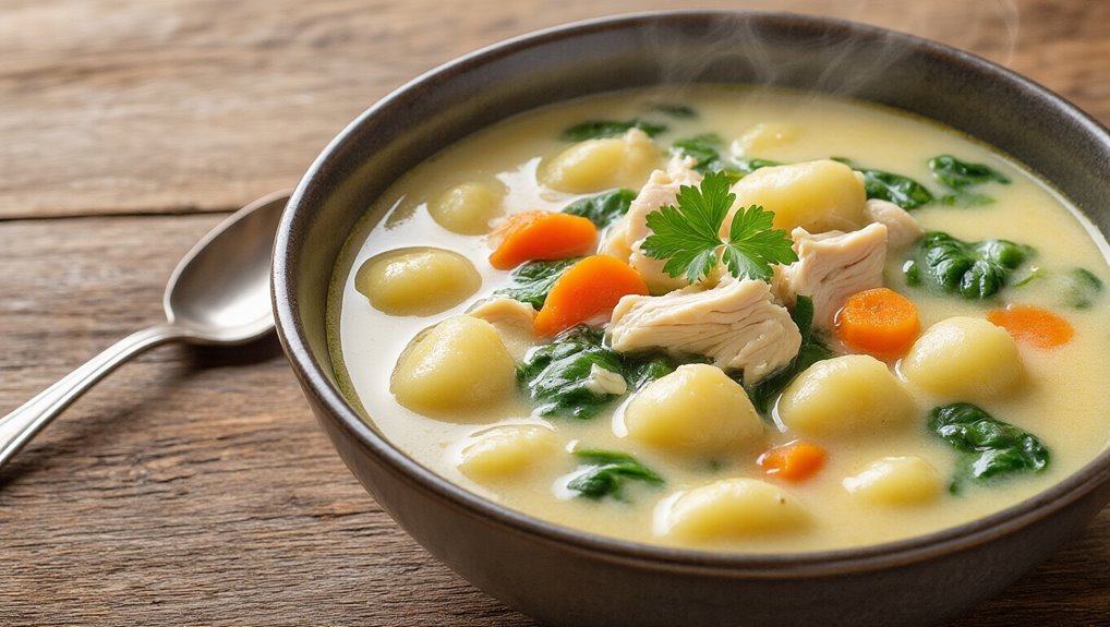 comforting creamy chicken soup