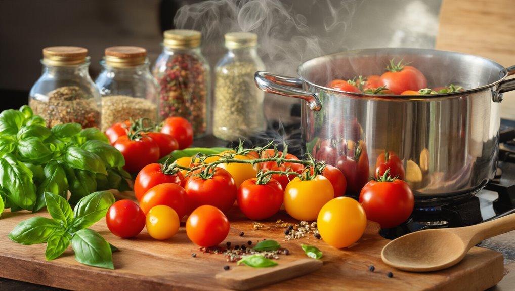 cook sauce over medium