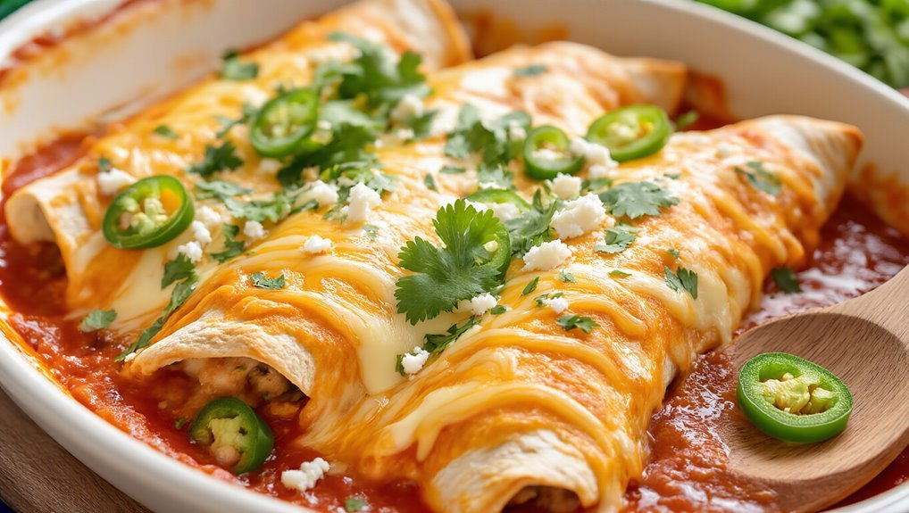 creamy easy chicken enchiladas