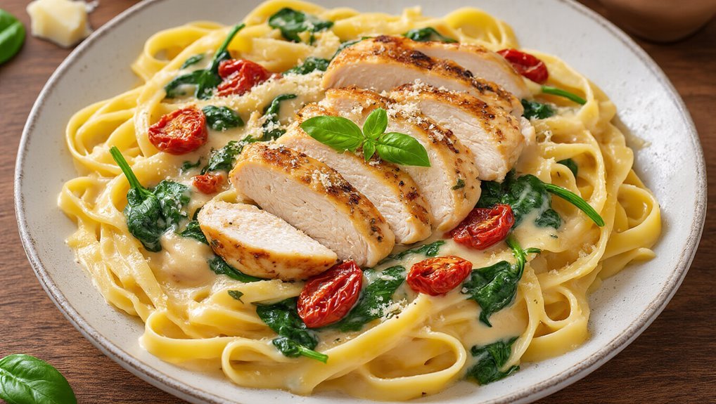 creamy tuscan chicken pasta