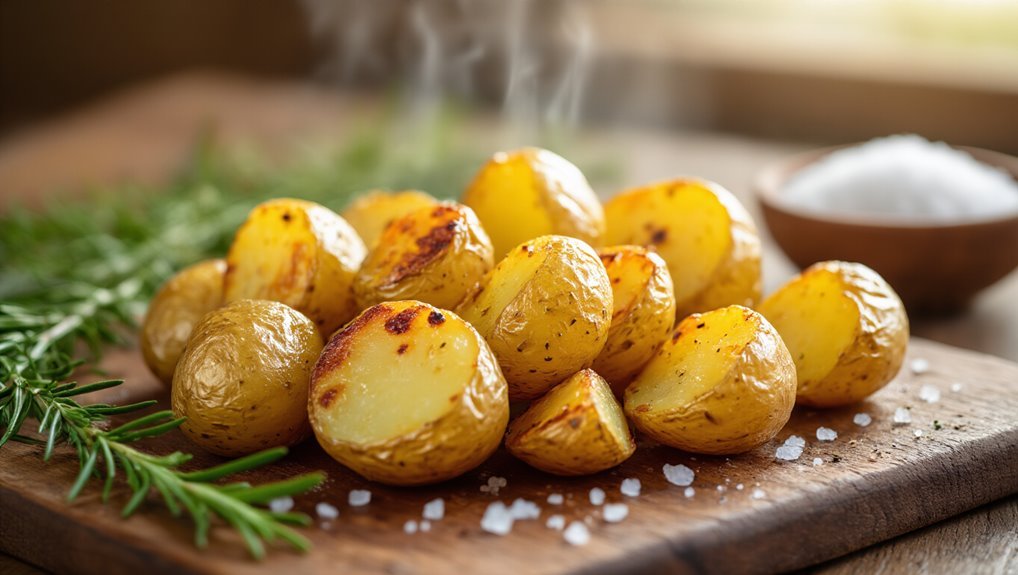 crispy and fluffy potatoes