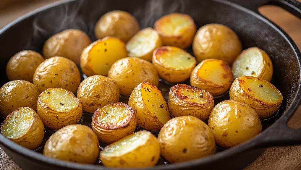 crispy fluffy roasted potatoes