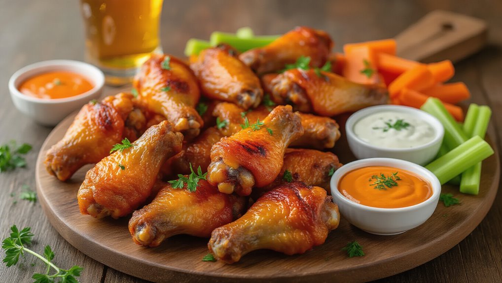 crispy wings with sides