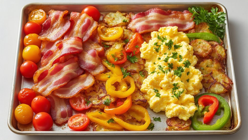 delicious sheet pan breakfast ingredients