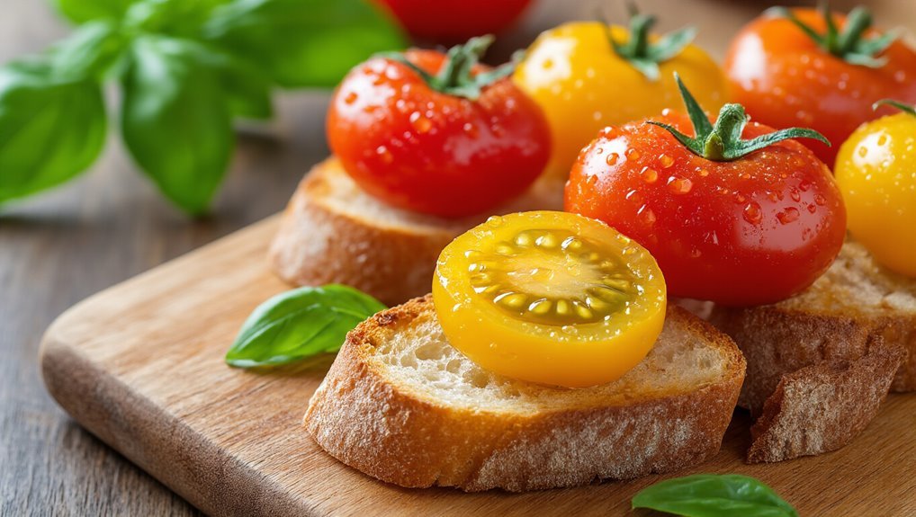 fresh ingredients make bruschetta