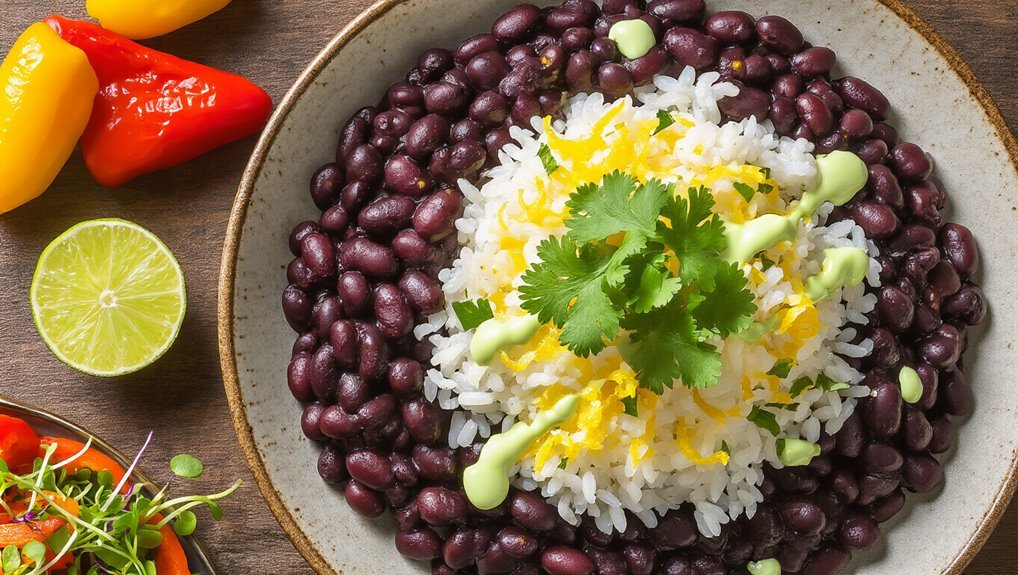 gourmet black beans rice