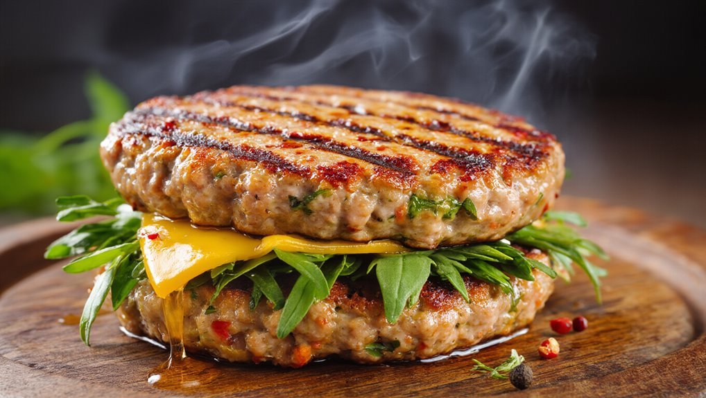 grilling juicy ground chicken