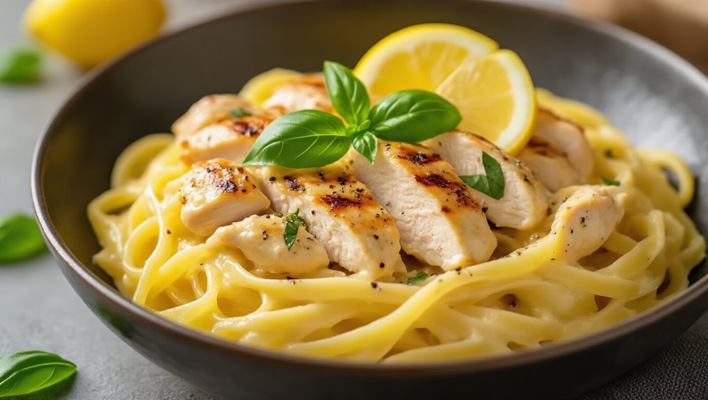 lemon infused creamy chicken pasta