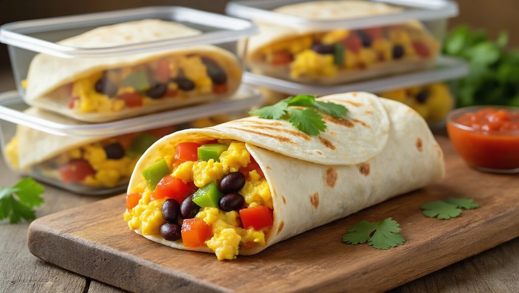 meal prep breakfast burritos