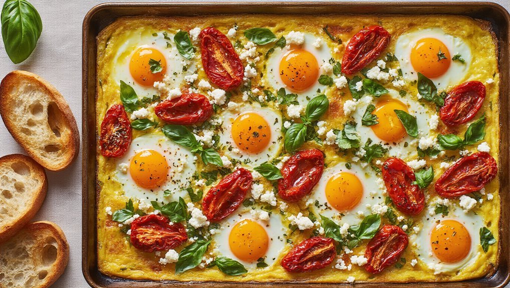 mediterranean sheet pan eggs