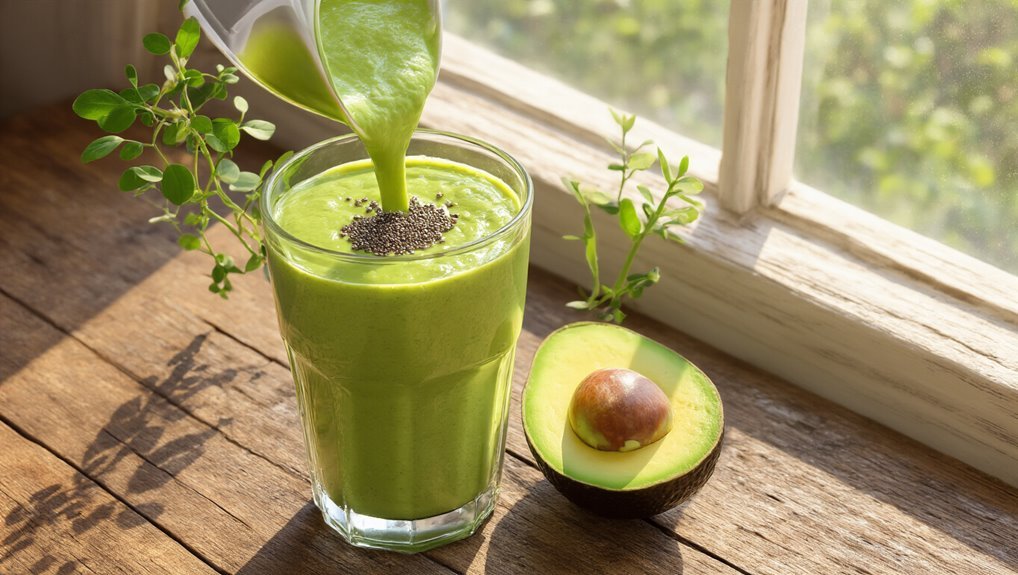 nutritious spinach avocado smoothie
