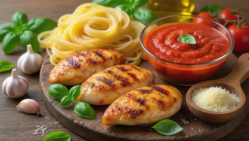 one pan chicken parmesan bake