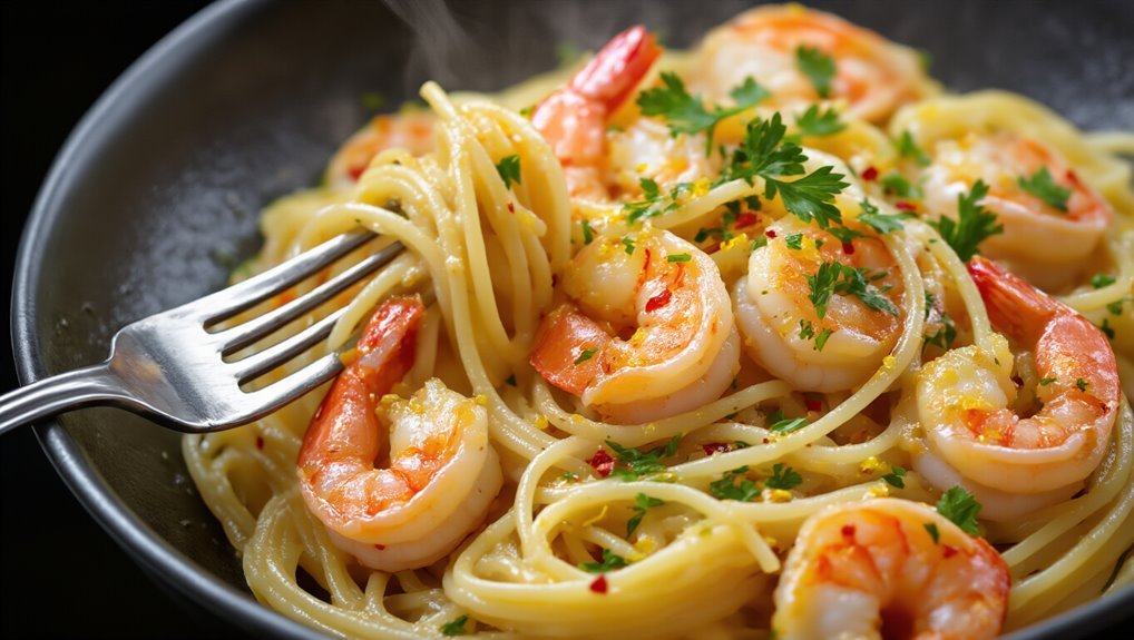 perfectly cooked tender shrimp