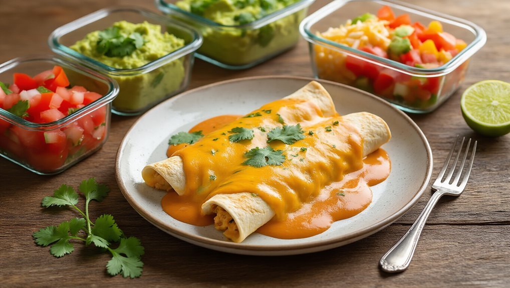 properly store chicken enchiladas