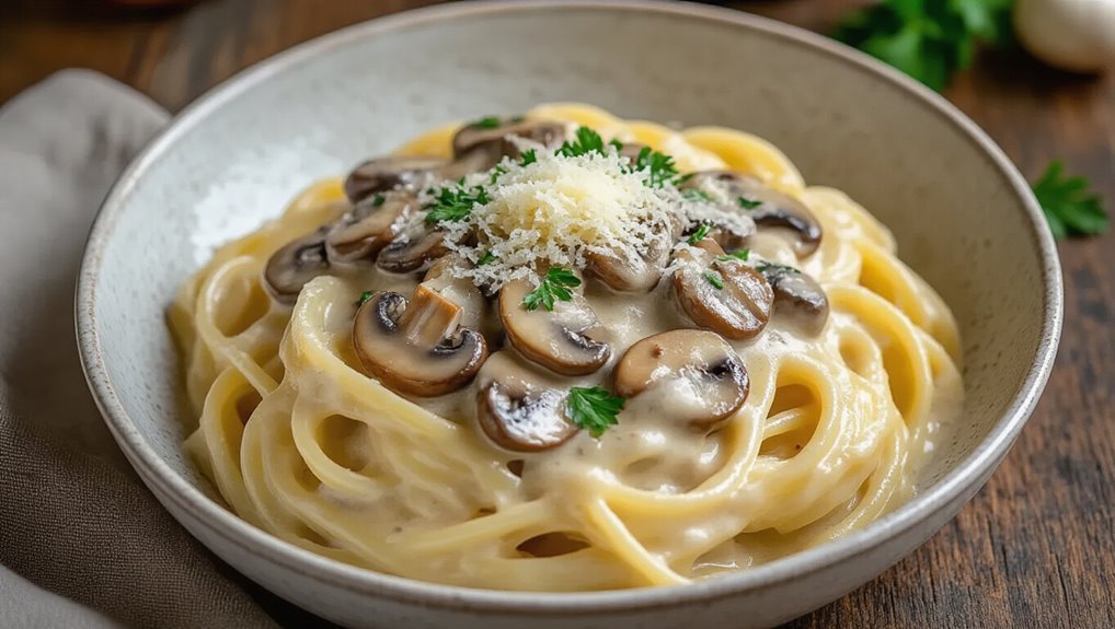 quick creamy mushroom pasta