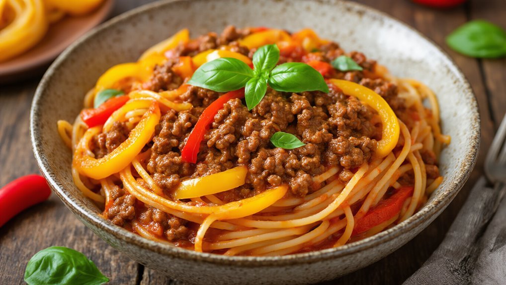spicy beef pasta delight