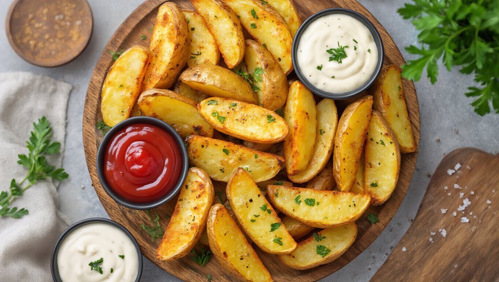 versatile crispy potato wedges