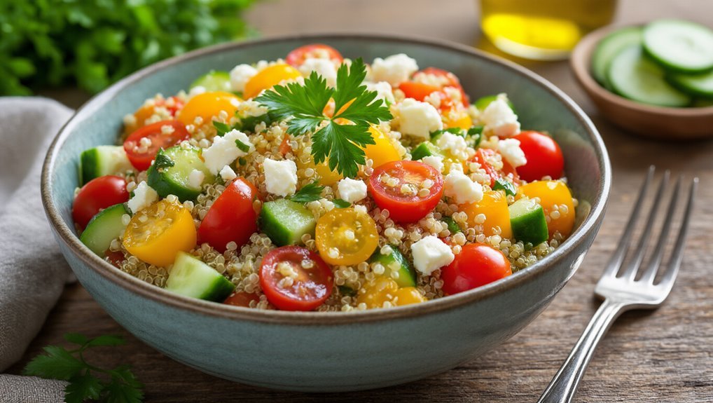 vibrant mediterranean quinoa salad