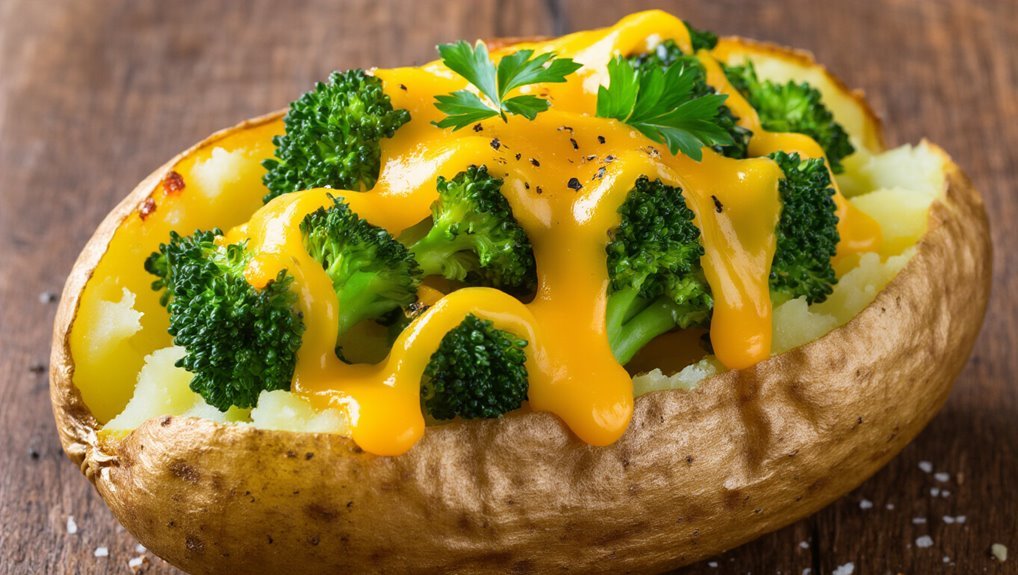 cheddar broccoli stuffed potatoes