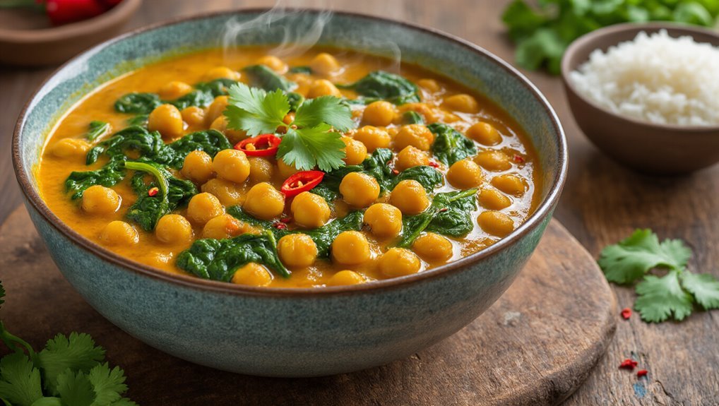chickpea spinach curry recipe