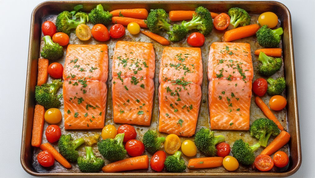 easy salmon and vegetables
