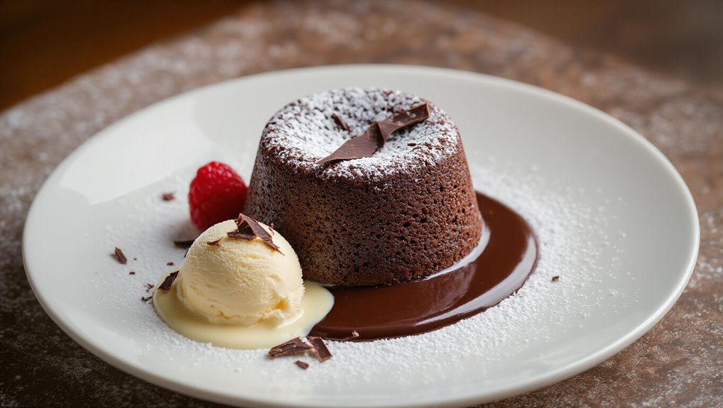 indulgent molten chocolate dessert