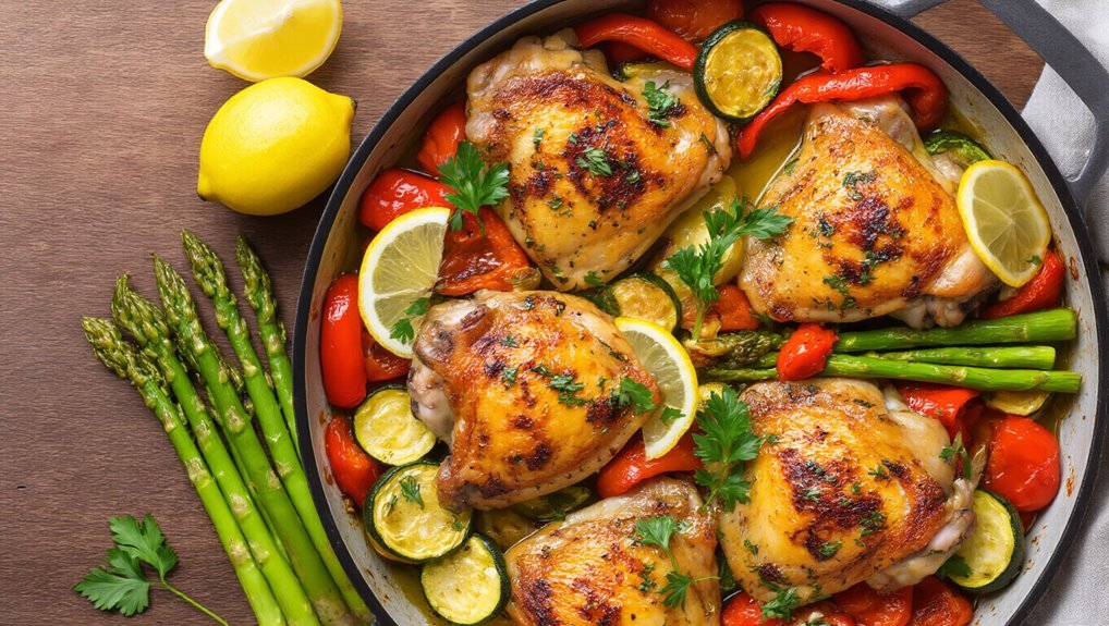 one pan lemon garlic chicken