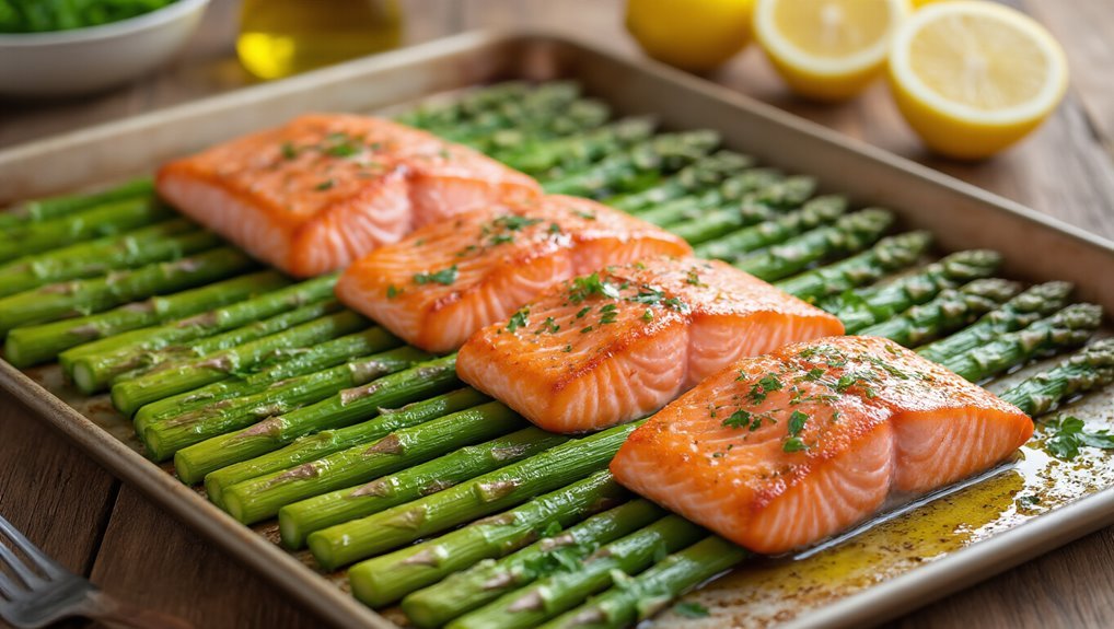 oven baked salmon with asparagus