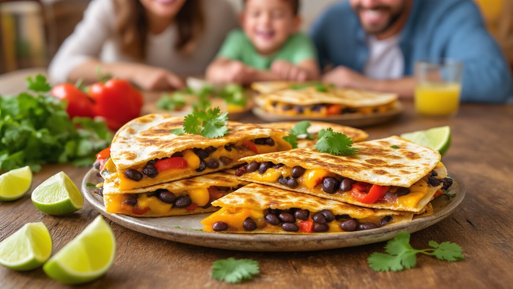 quick and easy veggie quesadillas
