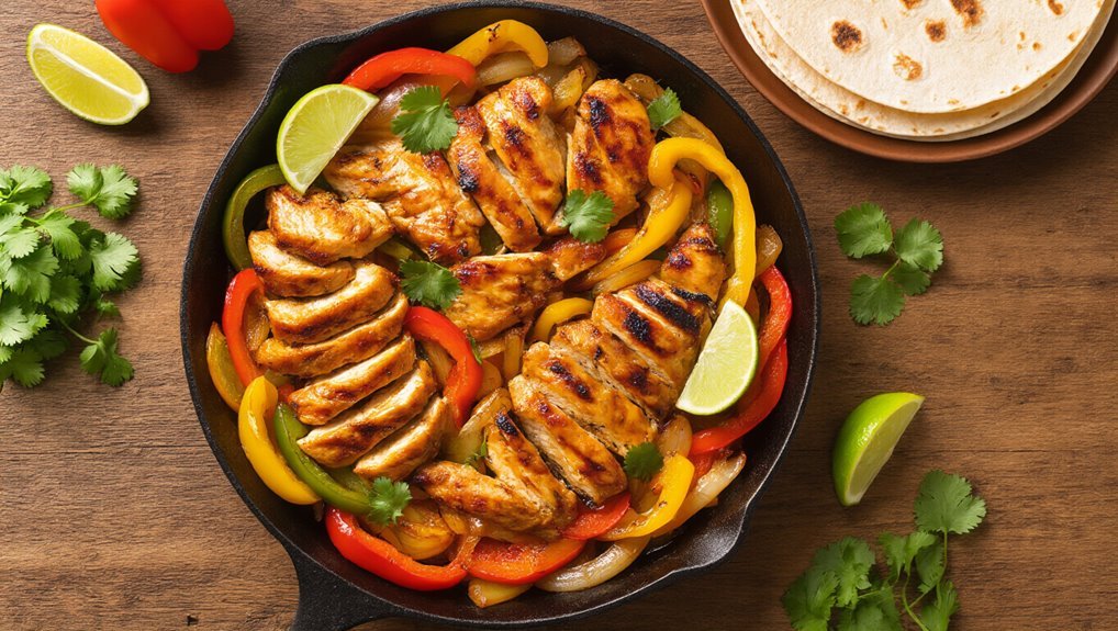 quick one pan chicken fajitas