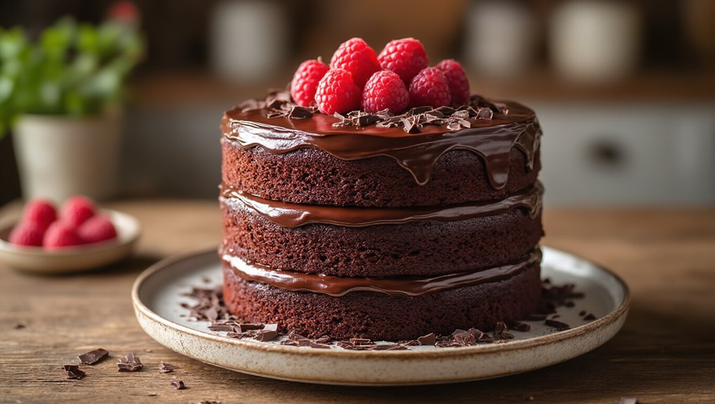 rich chocolate layer cake