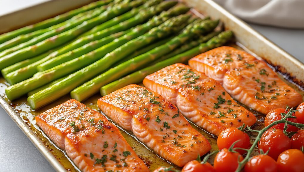 sheet pan salmon dinner