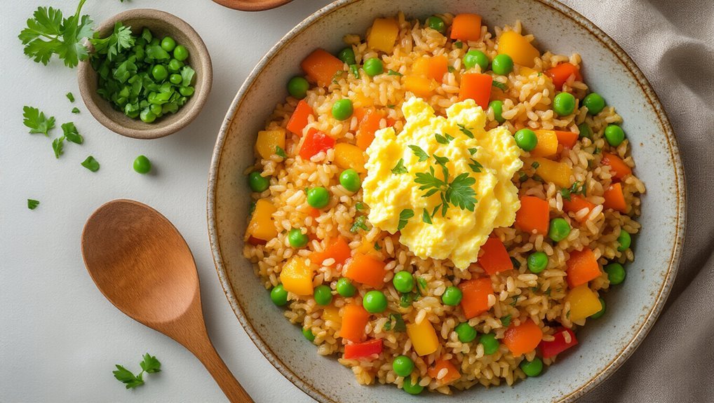 stir fried rice with vegetables
