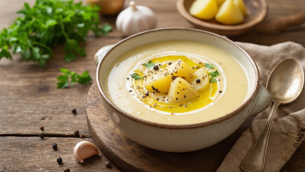 creamy garlic potato soup