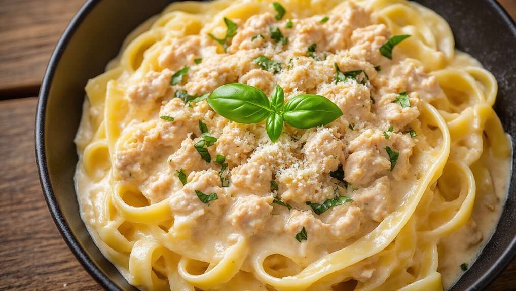 creamy ground chicken pasta
