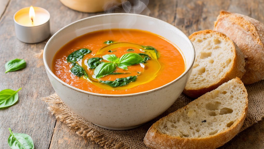 creamy spinach tomato soup