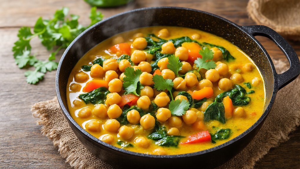 easy coconut curry chickpeas