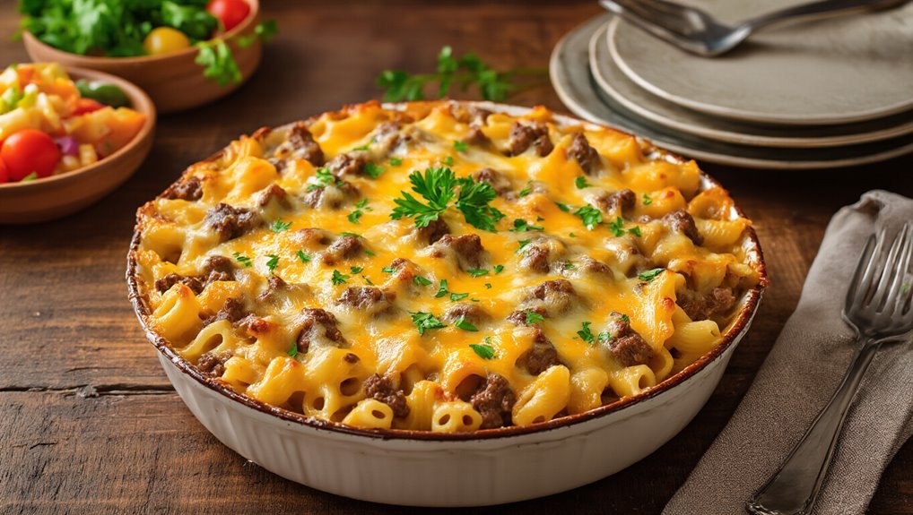 hearty beef cheddar casserole