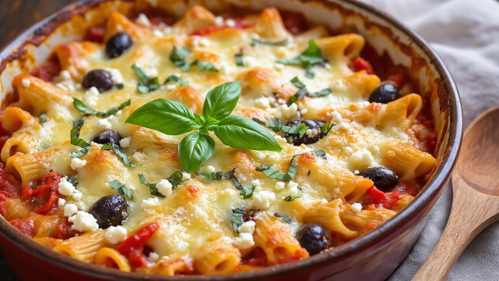 mediterranean ziti casserole delight