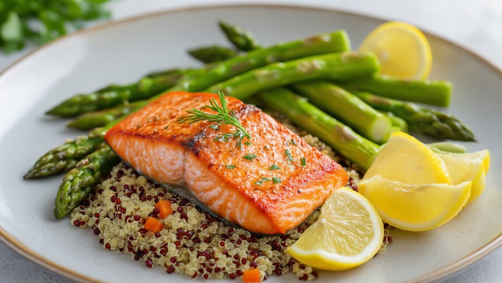 nutritious salmon quinoa dish