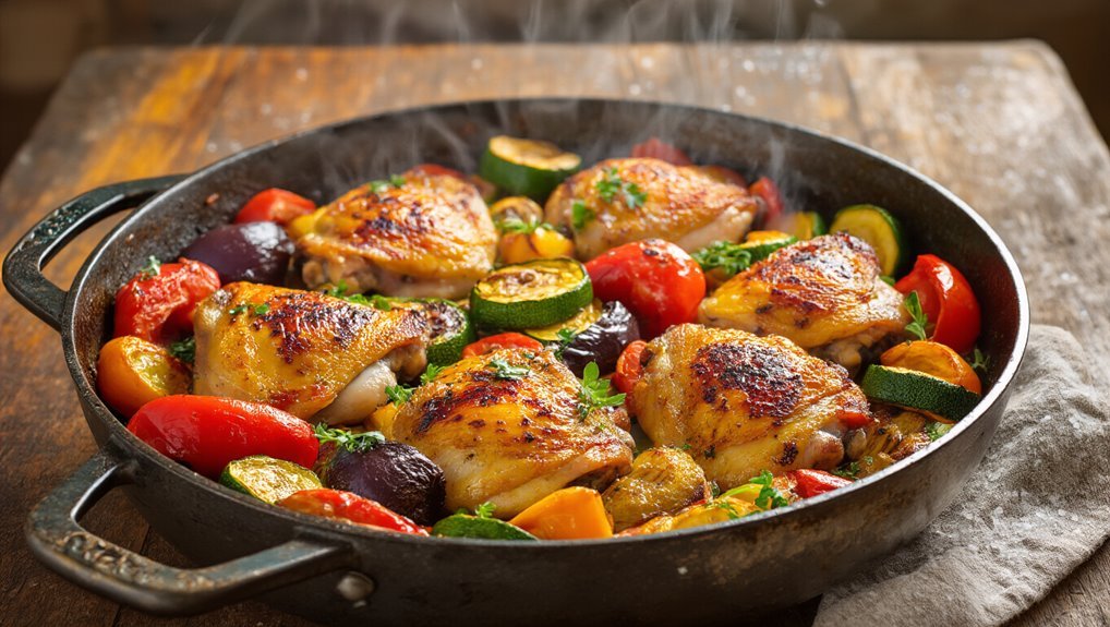 one pan chicken and veggies